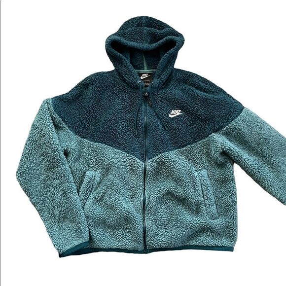 Nike Blue Teddy Jacket - Picture 2 of 11